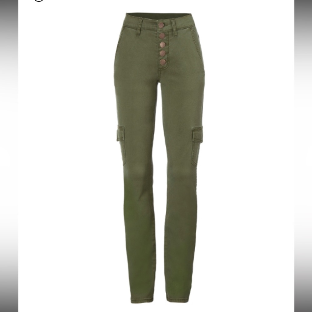 Cabi Button Fly Cargo Pants, Olive green, Size 0